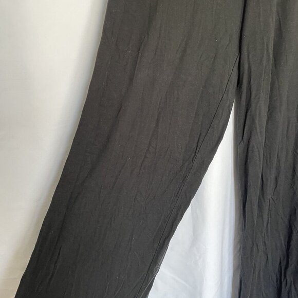 Victoria's Secret Black Wide-Leg Pants With Elastic Waistband & V Logo size XS - Picture 4 of 8